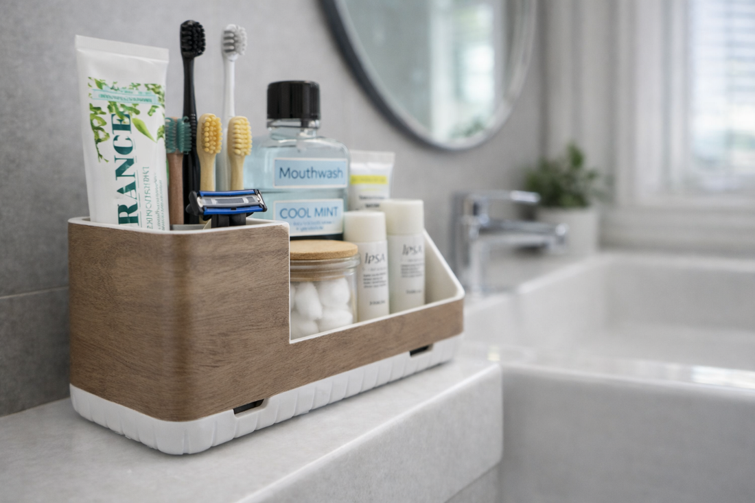 A Warmer Countertop Routine: Bringing Natural Texture Into Everyday Organization
