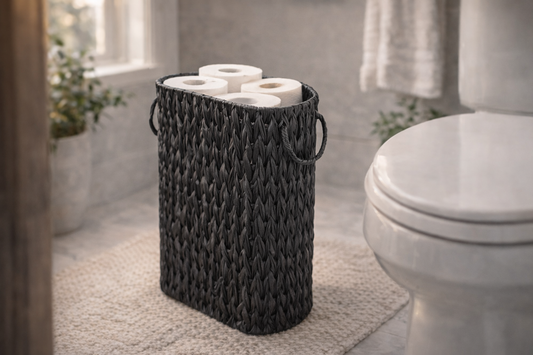 A Calm and Organized Bathroom Starts with the Right Storage: Smart Ways to Use a Narrow Toilet Paper Basket