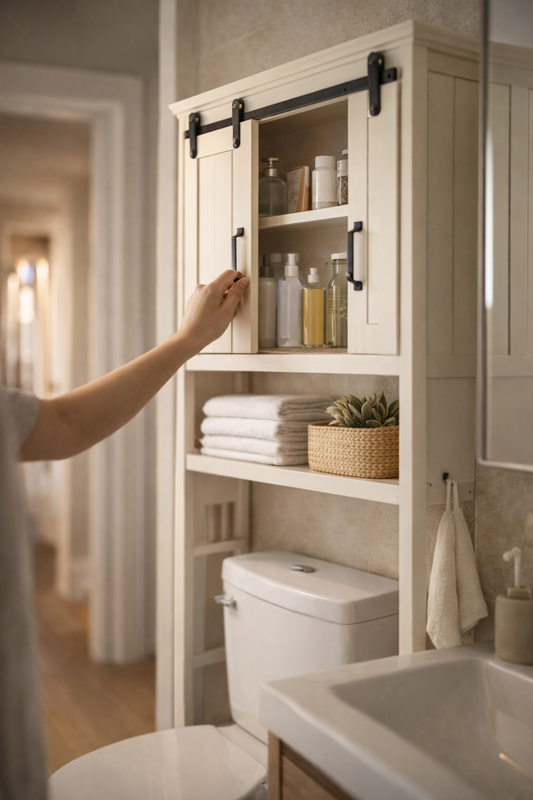 Bringing Structure Above the Tank: A Calm, Closed-Door Approach to Bathroom Storage - ModernBath