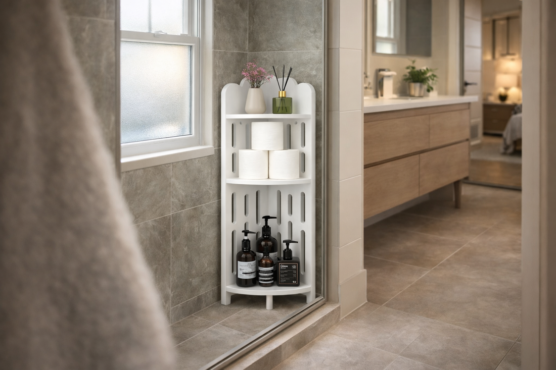 How a Simple Corner Shelf Can Transform Small Bathroom Spaces