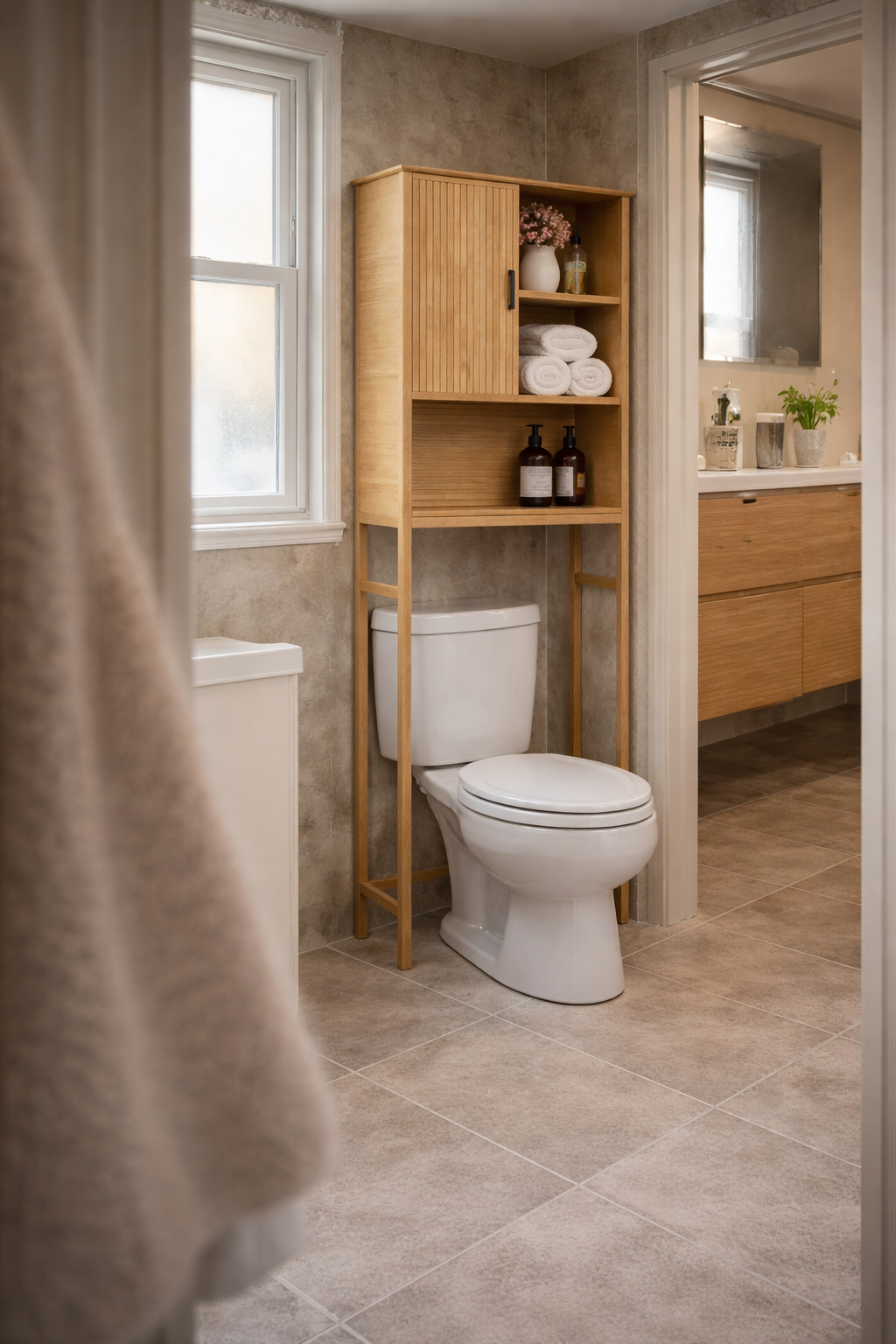 How Over-the-Toilet Storage Quietly Transforms Small Bathroom Spaces