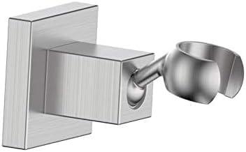 KANARY All Metal Square Handheld Shower Bracket Hand Held Shower Holder (Brushed Nickel) - ModernBath