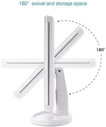 Infitrans Trifold Makeup Mirror Vanity Mirror with Lights,1X 2X 3X Magnification,Touch Control,Adjustable Rotation,Dual Power Supply,Portable Travel Cosmetic Mirror,Birthday Gifts for Women,Teengirls - ModernBath
