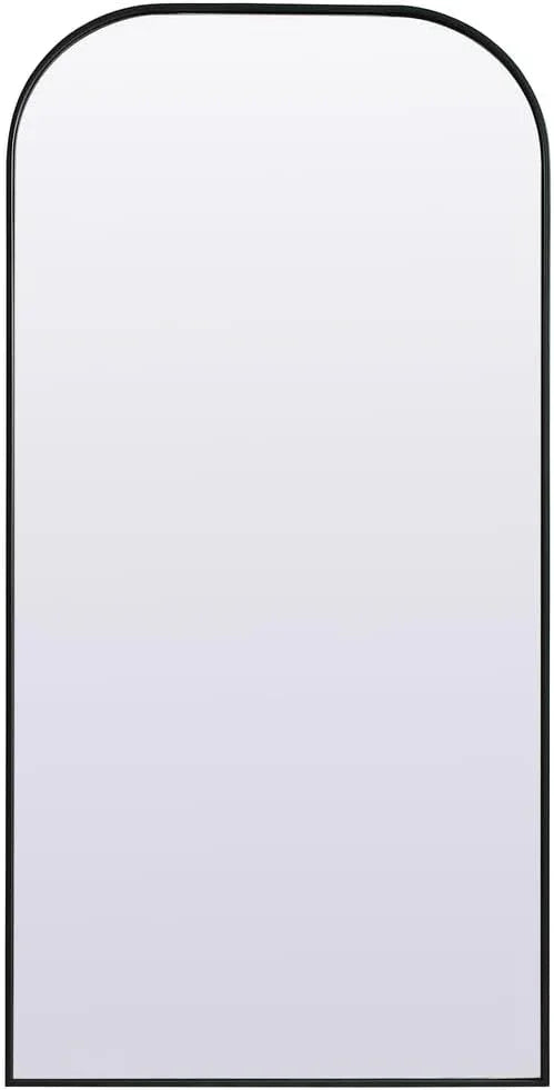 Illuminate, Metal Frame Arch Full Length Mirror 35X72 Inch in, Modern, Black - ModernBath