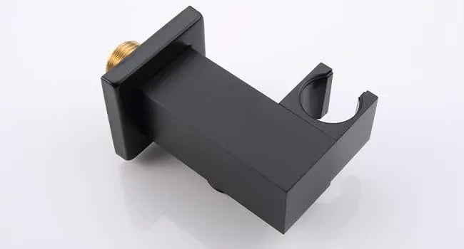 AYIVG Bathroom All Brass Wall Mount Adjustable Hand held ShowerHead Holder Bracket , Black Finish - ModernBath