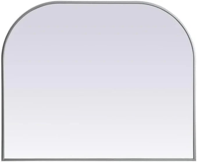 Illuminate, Metal Frame Arch Mirror 36X30 Inch in, Modern, Silver - ModernBath