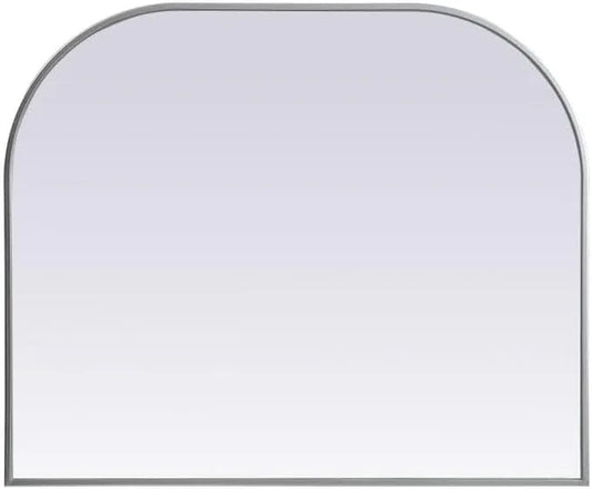 Illuminate, Metal Frame Arch Mirror 36X30 Inch in, Modern, Silver - ModernBath