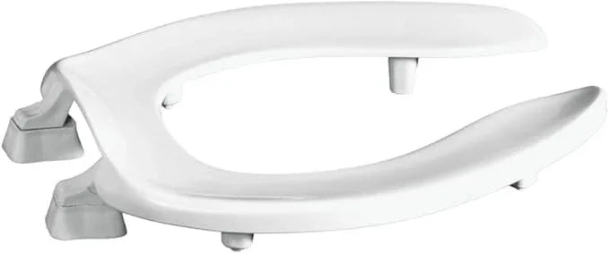 Centoco 2 inch Raised Toilet Seat for Seniors, Elongated, Open Front No Cover, Commercial, Plastic, Made in the USA, HL500STSCC-001, White - ModernBath