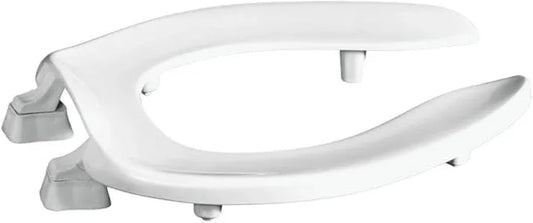 Centoco 2 inch Raised Toilet Seat for Seniors, Elongated, Open Front No Cover, Commercial, Plastic, Made in the USA, HL500STSCC-001, White - ModernBath