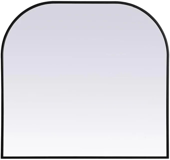 Illuminate, Metal Frame Arch Mirror 36X34 Inch in, Modern, Black - ModernBath