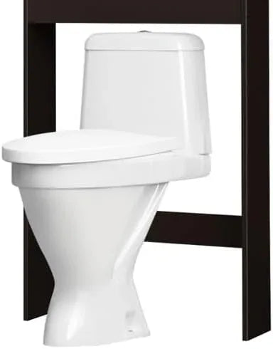 VINGLI Over The Toilet Storage Cabinet White Bathroom Storage Organizer Above The Toilet Shelf with Acrylic Glass Double Doors Wood Muebles para BañO Rack with Adjustable Shelf Espresso - ModernBath