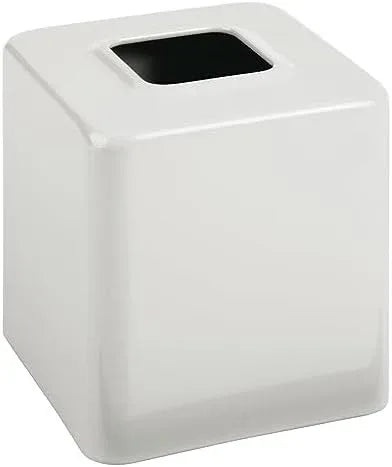 mDesign Metal Square Tissue Box Cover, Modern Facial Paper Holder, Accessories for Bathroom Vanity Countertop, Bedroom Dresser, Night Stand, Desk, Office, End Table, Unity Collection, Light Stone Gray - ModernBath