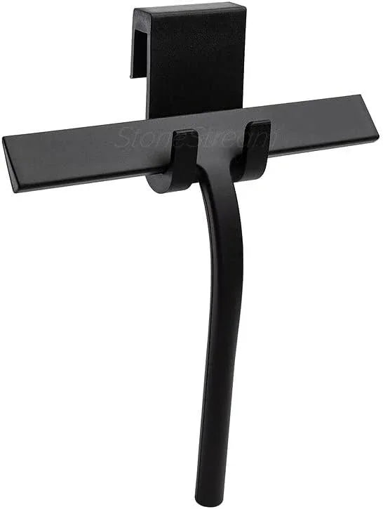 Original StoneStream Stainless Steel Shower Squeegee - Premium Quality Bathroom Squeegee with Non-Slip Handle and 2 Holders for Quick and Easy Cleaning of Glass, Tile, and Mirrors - Matte Black - ModernBath