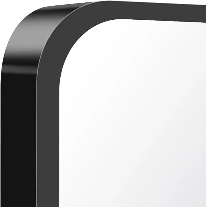 BONEWEI Black Bathroom Mirror,60x40 inch Wall Mirror for Bathroom Wall Mounted,Rectangle Mirror for Bathroom Over Sink,Modern Frame Round Corner for Living Room,Bedroom Entryway,Horizontal/Vertical - ModernBath
