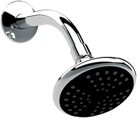 HELVEX Bathroom Shower Head with Shower Arm and Flange, Solid Brass, Easy Cleaning, Polished Chrome Finish UREC-01-WA-PC - ModernBath