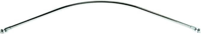 60-Inch Stainless Steel Curved Shower Curtain Rod, 5 Foot Mounted Non-Telescoping Rust Proof (Chrome Plated) - ModernBath