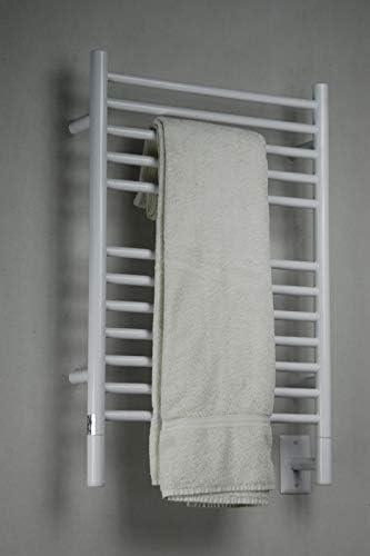 Amba Jeeves ESW Model E-Straight 12-Bar Hardwired Towel Warmer in White - ModernBath