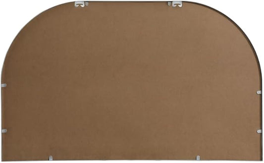 Illuminate, Metal Frame Arch Mirror 39X24 Inch in, Modern, Silver