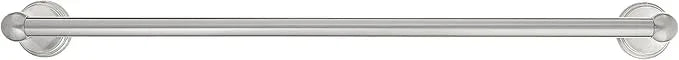 Amazon Basics Straight Modern Towel Bathroom Bar, 24 inch, Satin Nickel - ModernBath