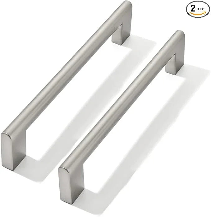 khtumeware 3 Inch Hole Center 2 Pack,Brushed Nickel Cabinet Pulls Heavy Duty Solid Satin Nickel Kitchen Drawer Handle Antique Cabinet Hardware for Bathroom, Drawer, Cabinet - ModernBath
