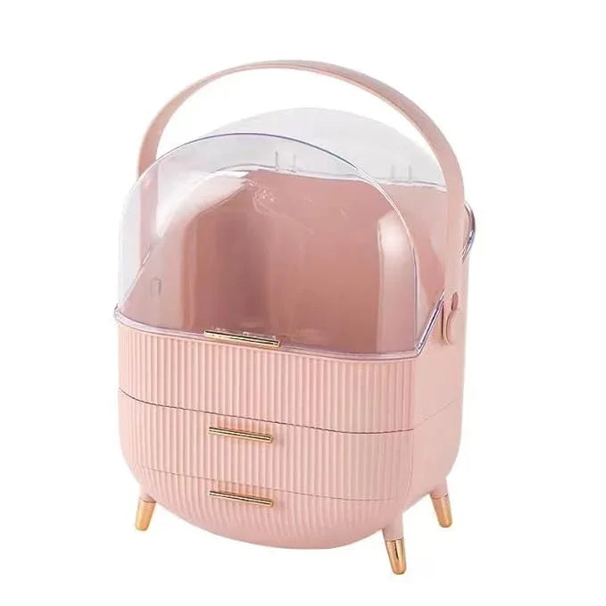 GLTAYLMY Makeup Organizer for Vanity, Cosmetics Skincare Organizers with Lid and Drawers, Cosmetic Display Cases for Countertop Bathroom Dresser, Ideal Gifts for Women - ModernBath