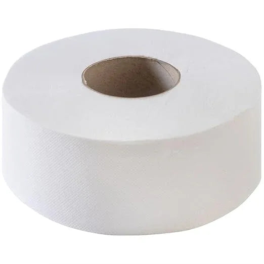 Genuine Joe Jumbo Roll Bath Tissue, 2-Ply, 3.3" x 500', White, 12 Count - ModernBath
