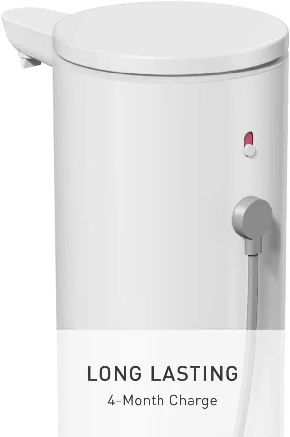 simplehuman 9 oz. Touch-Free Automatic Rechargeable Sensor Pump, White Stainless Steel, New - ModernBath