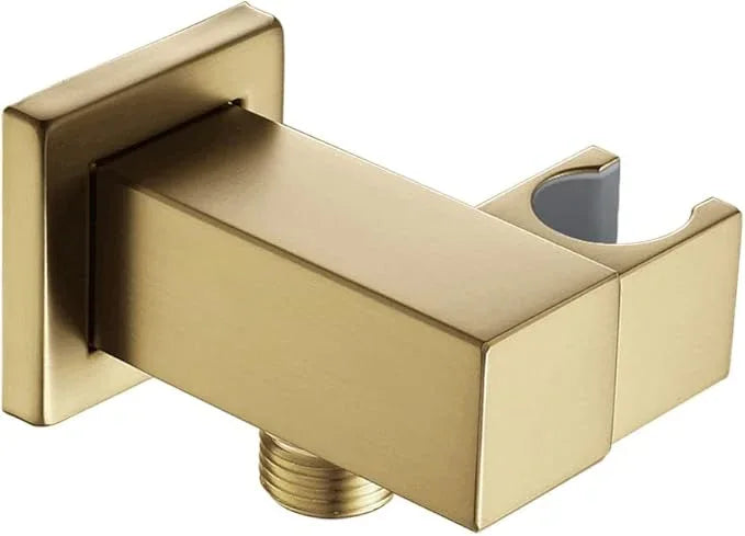 AYIVG Bathroom All Brass Wall Mount Adjustable Handheld Shower Head Bracket Holder, Brushed Gold Finish - ModernBath