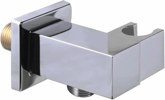 AYIVG Bathroom All Brass Wall Mount Adjustable Hand Held Shower Head Bracket Holder, Chrome Finish - ModernBath