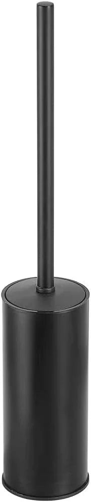 Freestanding Toilet Brush Holder for bathrooms 304 Stainless Steel Toilet Brush Stand Round Storage and Organization Rust Resistant 18-inch high Matte Black Finished - ModernBath