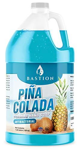 Bastion Foaming Antibacterial Hand Soap Refill – Pina Colada Scent, 1 Gallon (128 oz) – Bulk Moisturizing Hand Wash for Home, Office, Kitchen, Bathroom – Kills Germs, Softens Hands - ModernBath