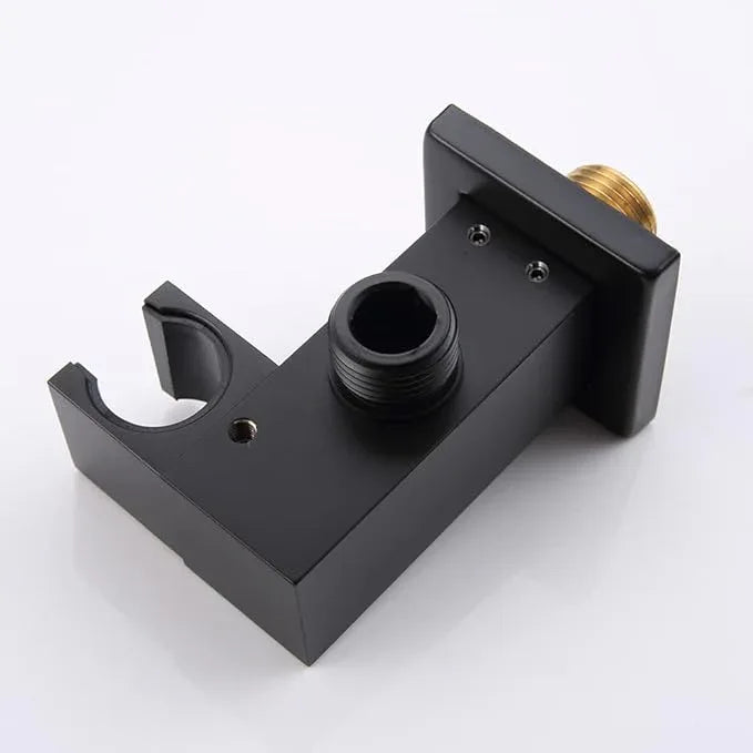 AYIVG Bathroom All Brass Wall Mount Adjustable Hand held ShowerHead Holder Bracket , Black Finish - ModernBath
