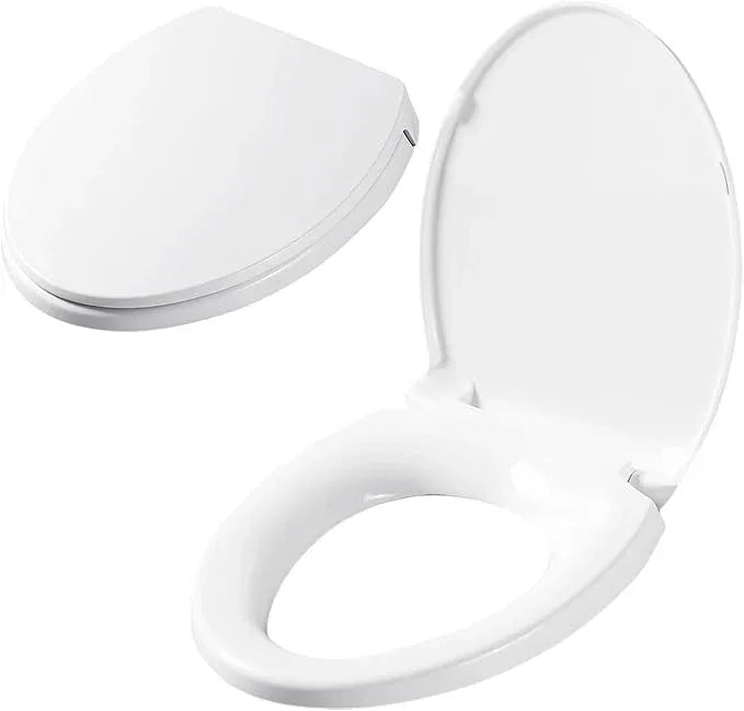 SS113/SS114 Toilet Seat Replacement Compatible with TOTO,Elongated Toilet Seat Soft Close,Traditional Toilet Seat Replacement,Toilet Lid Slow Close Quiet No Slam, Heavy Duty Elongated Toilet, White - ModernBath