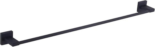 GERZWY Matte Black Towel Bar, 30 Inch Stainless Steel Bathroom Wall Mounted Towel Rail, Hand Towel Holder JG1901A75-BK - ModernBath