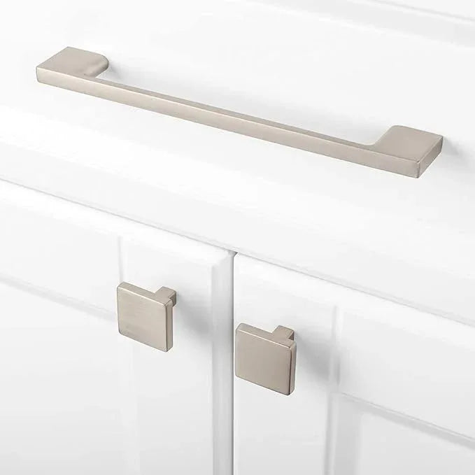 KOOFIZO 10 Pack 6-1/4 Inch Brushed Nickel Kitchen Cabinet Pulls Stain Nickel Cabinet Handles Silver Cabinet Hardware for Kitchen Cabinets Drawer P01 Dresser Cupboard Bedroom Bathroom - ModernBath