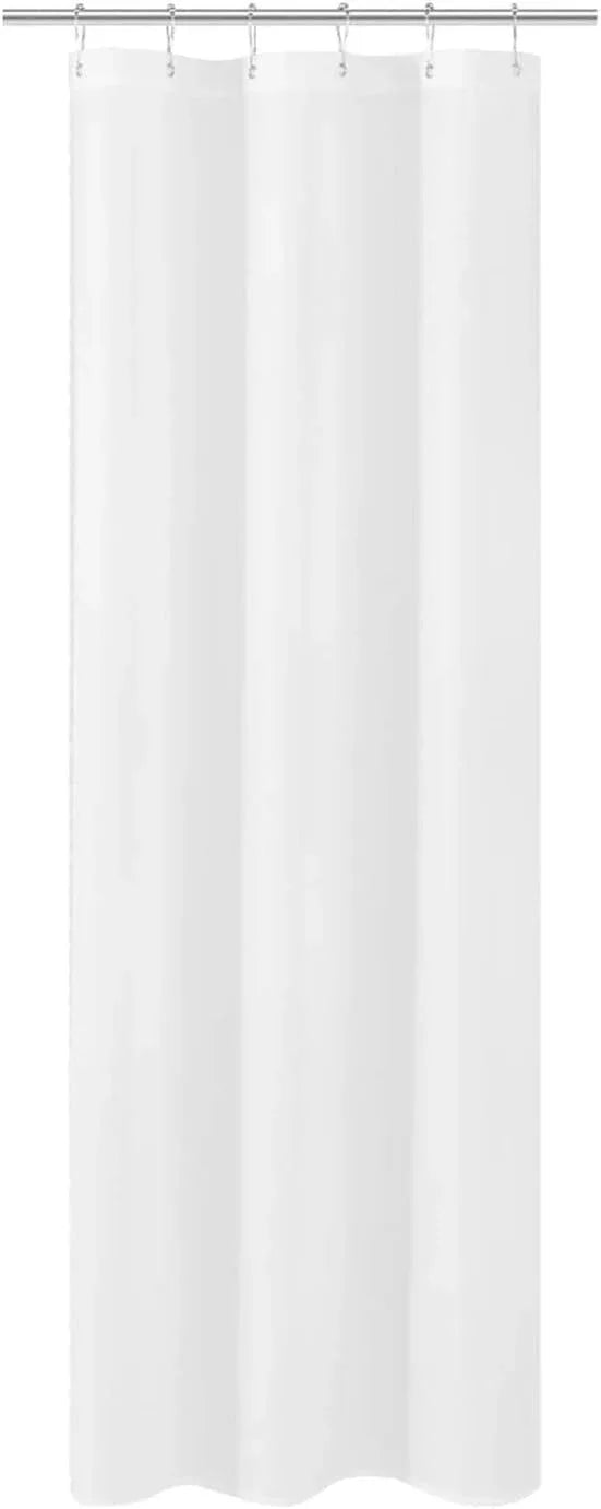 N&Y HOME Small Stall Shower Curtain Liner Fabric 32" W x 72" L inch Narrow Size, Hotel Quality, Washable, Water Repellent, White Bathroom Curtains with Grommets, 32x72 - ModernBath