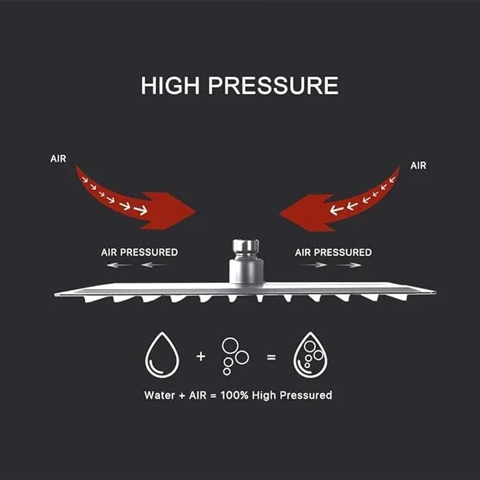 Heable Shower System ‎Polished Chrome Bathroom 10 Inch Rain Shower Head Ceiling Mount with Handheld Luxury High Pressure Shower Combo Set Shower Faucet Rough-in Valve Body and Trim Kit - ModernBath