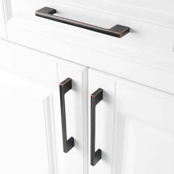 KOOFIZO 10 Pack 5 Inch Wide Foot Cabinet Bar Pulls - Oil Rubbed Bronze Modern Solid Handles for Kitchen Cupboard Door, Bedroom Dresser Drawer, Bathroom Wardrobe Hardware - ModernBath