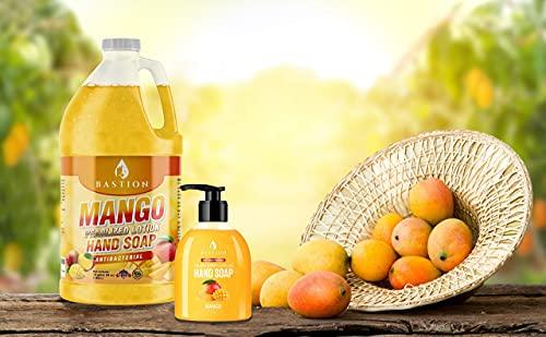 Bastion Antibacterial Hand Soap- Mango Scented Moisturizing Pearlized Liquid Hand Wash - 1/2 Gallon (64 oz.) Bulk Refill Jug. Mango Scented. Non-Toxic. Made In The USA - ModernBath