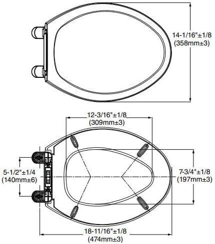 American Standard 5321A65CT.021 Champion Slow-Close Elongated Toilet Seat, Bone