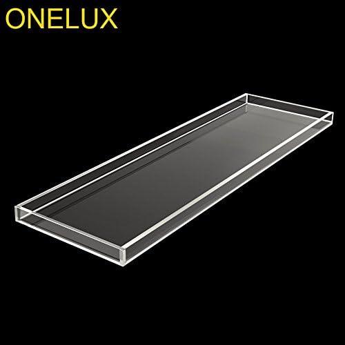 ONELUX Durable Clear Acrylic Towel Tray,Lucite Bathtub Caddy - ModernBath