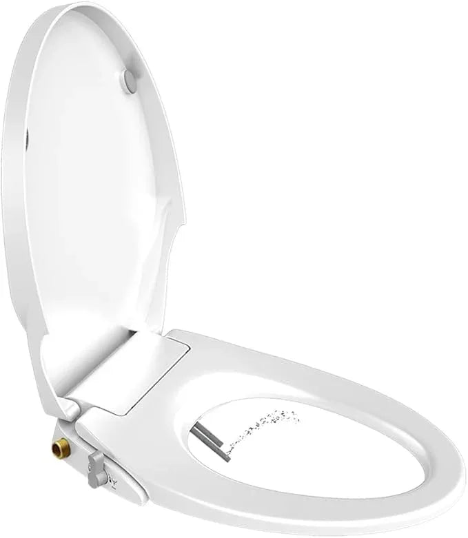Toilet Seat Bidet Seat with Self Cleaning Dual Nozzles Non electric Separated Rear & Feminine Cleaning Natural Water Spray, soft close toilet seat,Easy DIY Installation - ModernBath