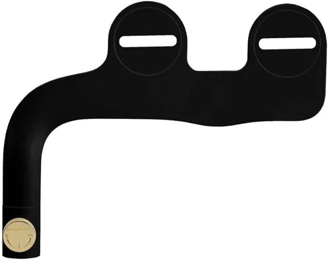 Swiss Madison Aqua Non-Electric Bidet Toilet Attachment in Glossy Black with Polished Gold Hardware - ModernBath