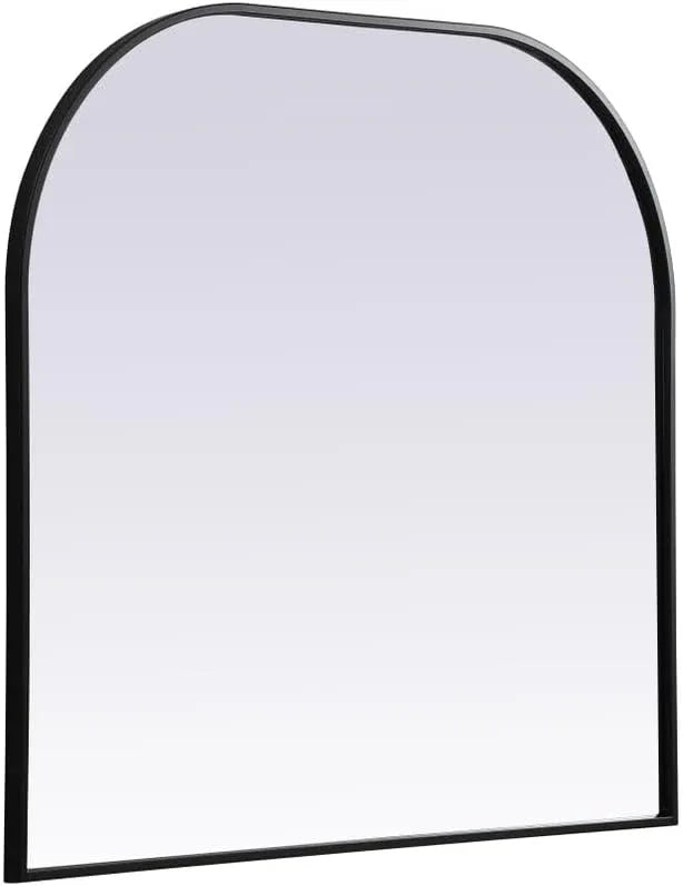 Illuminate, Metal Frame Arch Mirror 36X34 Inch in, Modern, Black - ModernBath
