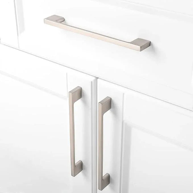 KOOFIZO 30 Pack 6-1/4 Inch Brushed Nickel Kitchen Cabinet Pulls Stain Nickel Cabinet Handles Silver Cabinet Hardware for Kitchen Cabinets Drawer P01 Dresser Cupboard Bedroom Bathroom - ModernBath