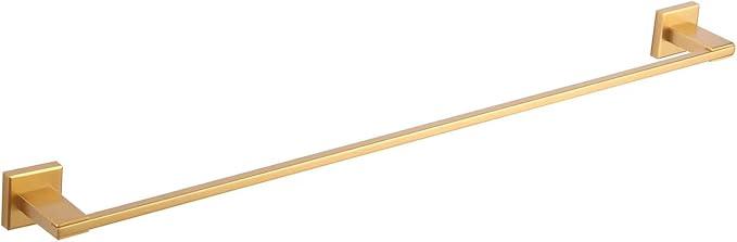 GERZWY 30-Inch Towel Bar, Gold Stainless Steel Bathroom Wall Mounted Towel Rail, Heavy Duty Hand Towel Holder JG1901A75-BE - ModernBath