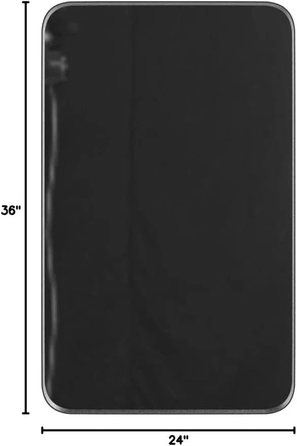LOAAO Black Metal Framed Bathroom Mirror for Wall, 24X36 Inch Rounded Rectangle Mirror, Matte Black Bathroom Vanity Mirror Farmhouse, Anti-Rust, Hangs Horizontally or Vertically - ModernBath