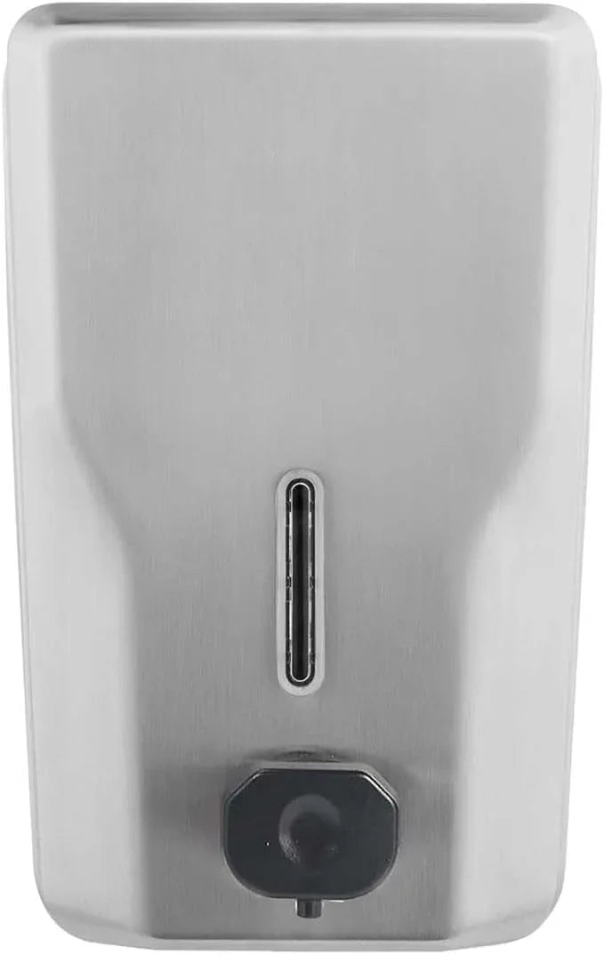 Commercial Stainless Steel Soap Dispenser – 47.3oz Large Capacity Wall Mount, Anti-Leak Pump, SUS304 Brushed Metal for High-Traffic Restrooms - ModernBath