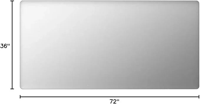 LOAAO 72X36 Inch Brushed Nickel Bathroom Mirror, Rounded Rectangle Silver Metal Frame Mirror, Brushed Nickel, Anti-Rust, Shatter Proof, Hangs Horizontally or Vertically - ModernBath