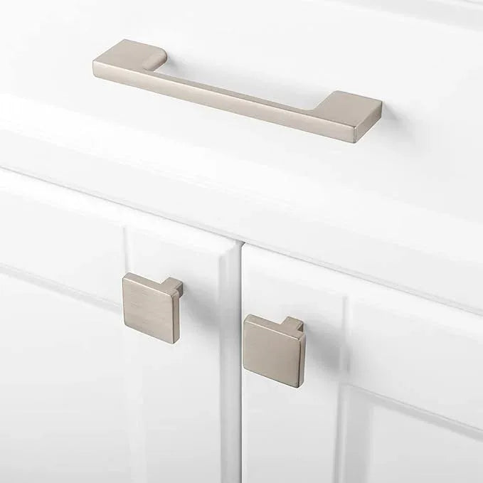 KOOFIZO 10 Pack 3-3/4 Inch Brushed Nickel Kitchen Cabinet Pulls Stain Nickel Cabinet Handles Silver Cabinet Hardware for Kitchen Cabinets Drawer P01 Dresser Cupboard Bedroom Bathroom - ModernBath